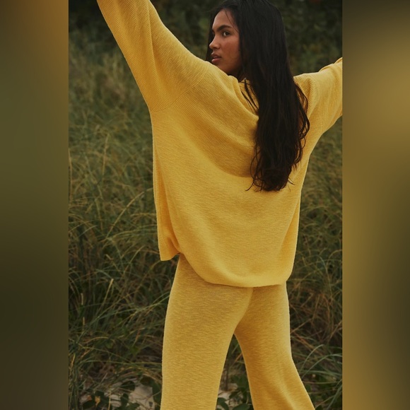 Free People Malibu Solid Pant Surf Set in Ski Patrol Red - Picture 4 of 5